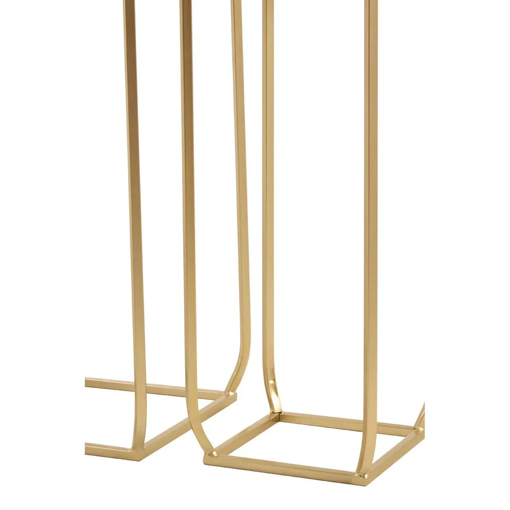 Champagne Mirrored Square Side Tables