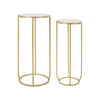 Champagne Metal Side Tables