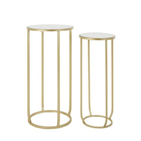Champagne Metal Side Tables