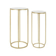 Champagne Metal Side Table Set