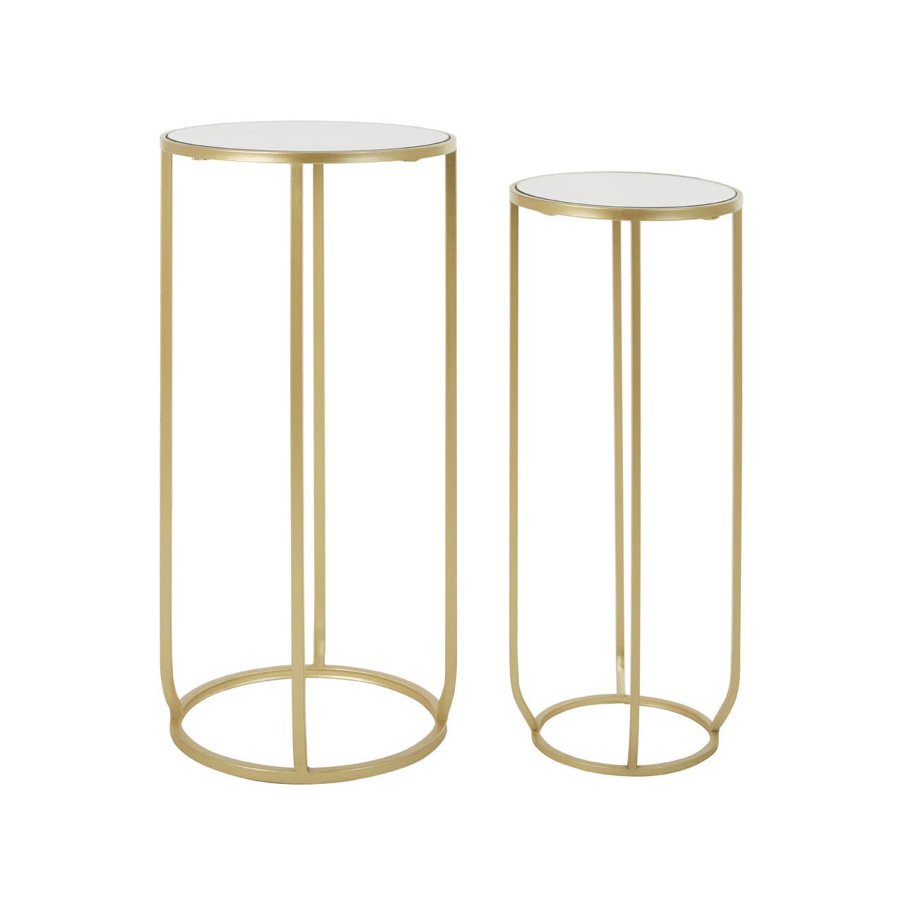 Champagne Metal Side Table Set