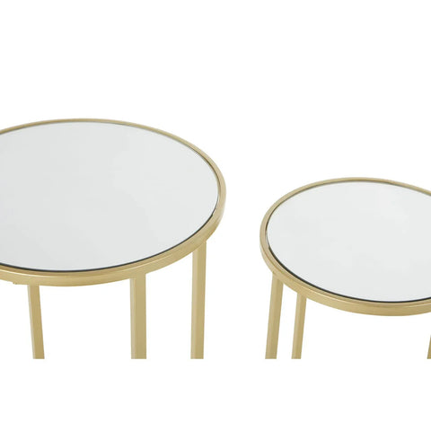 Champagne Metal Side Table Set