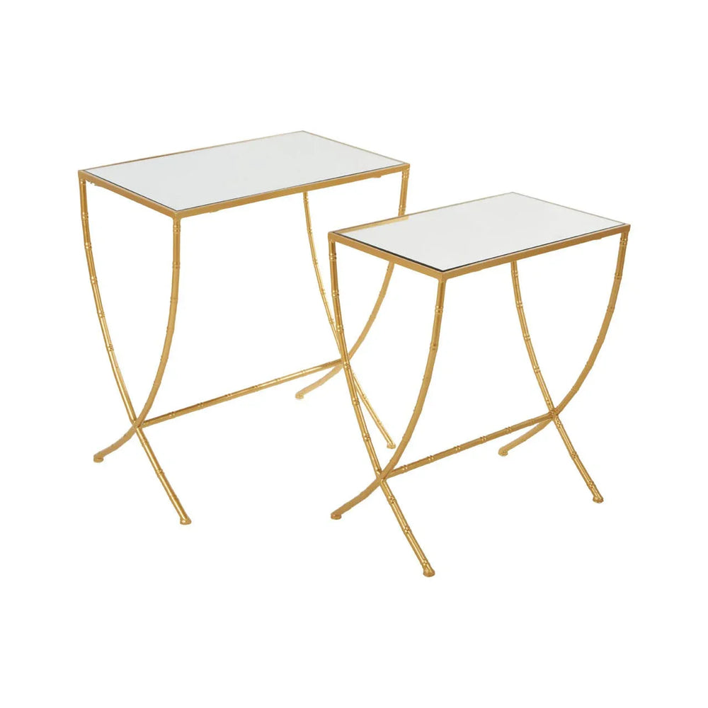 Golden Bamboo Side Tables