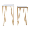 Golden Mirrored Side Table Duo