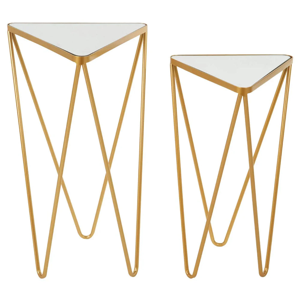 Golden Triangle Mirrored Tables