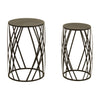 Lattice Design Black Metal Tables
