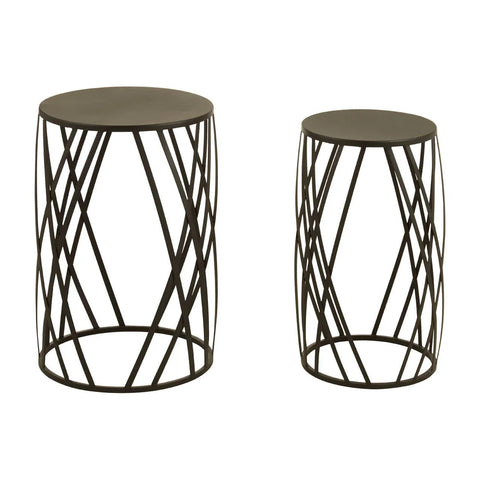 Lattice Design Metal Side Tables