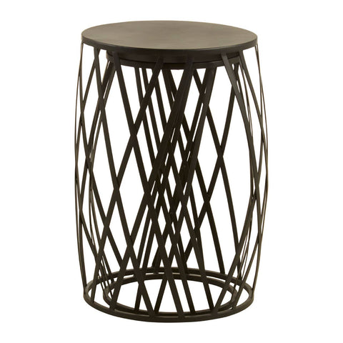Lattice Design Black Metal Tables