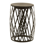 Lattice Design Black Metal Tables