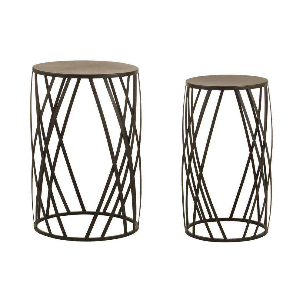 Lattice Design Metal Side Tables