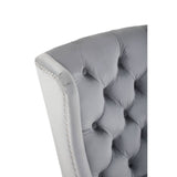 Luxe Grey Velvet Dining Chair