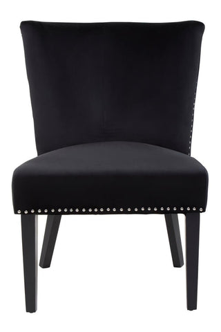 Luxe Black Velvet Dining Chair