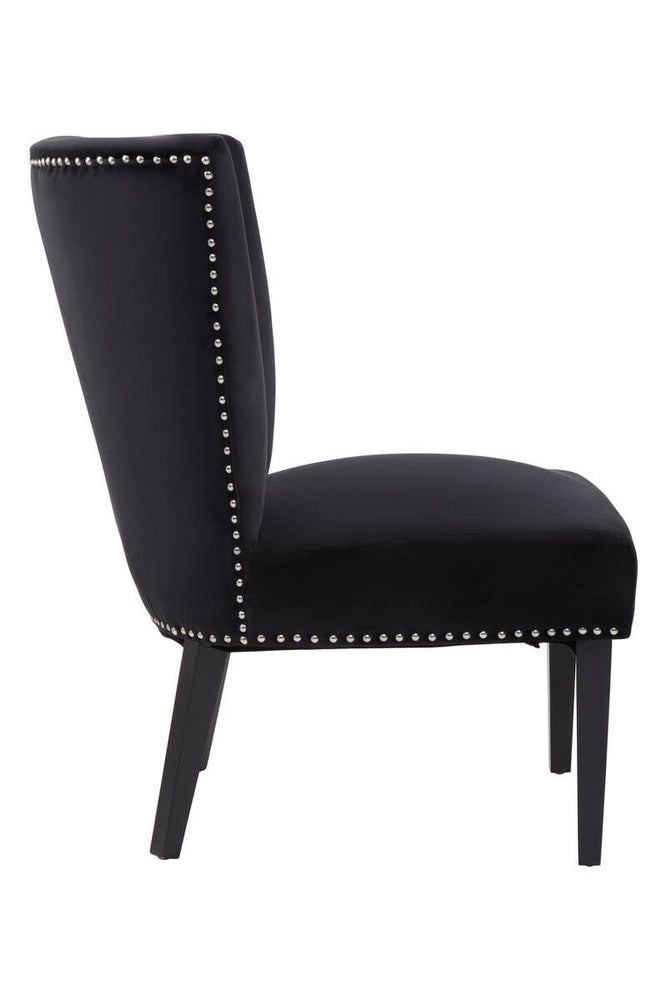 Luxe Black Velvet Dining Chair