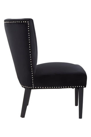Luxe Black Velvet Dining Chair