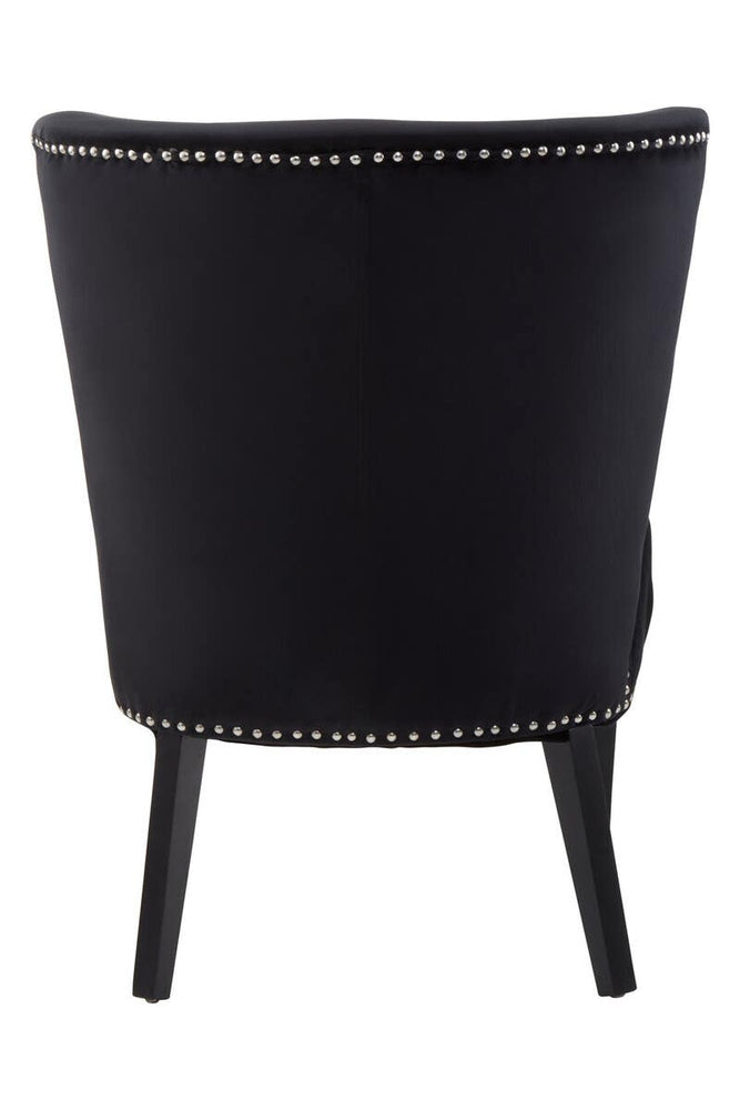 Luxe Black Velvet Dining Chair