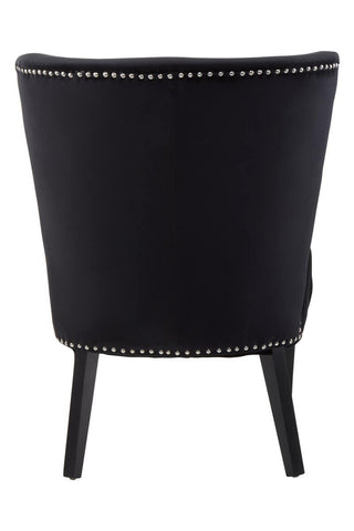Luxe Black Velvet Dining Chair