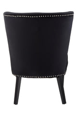 Luxe Black Velvet Dining Chair