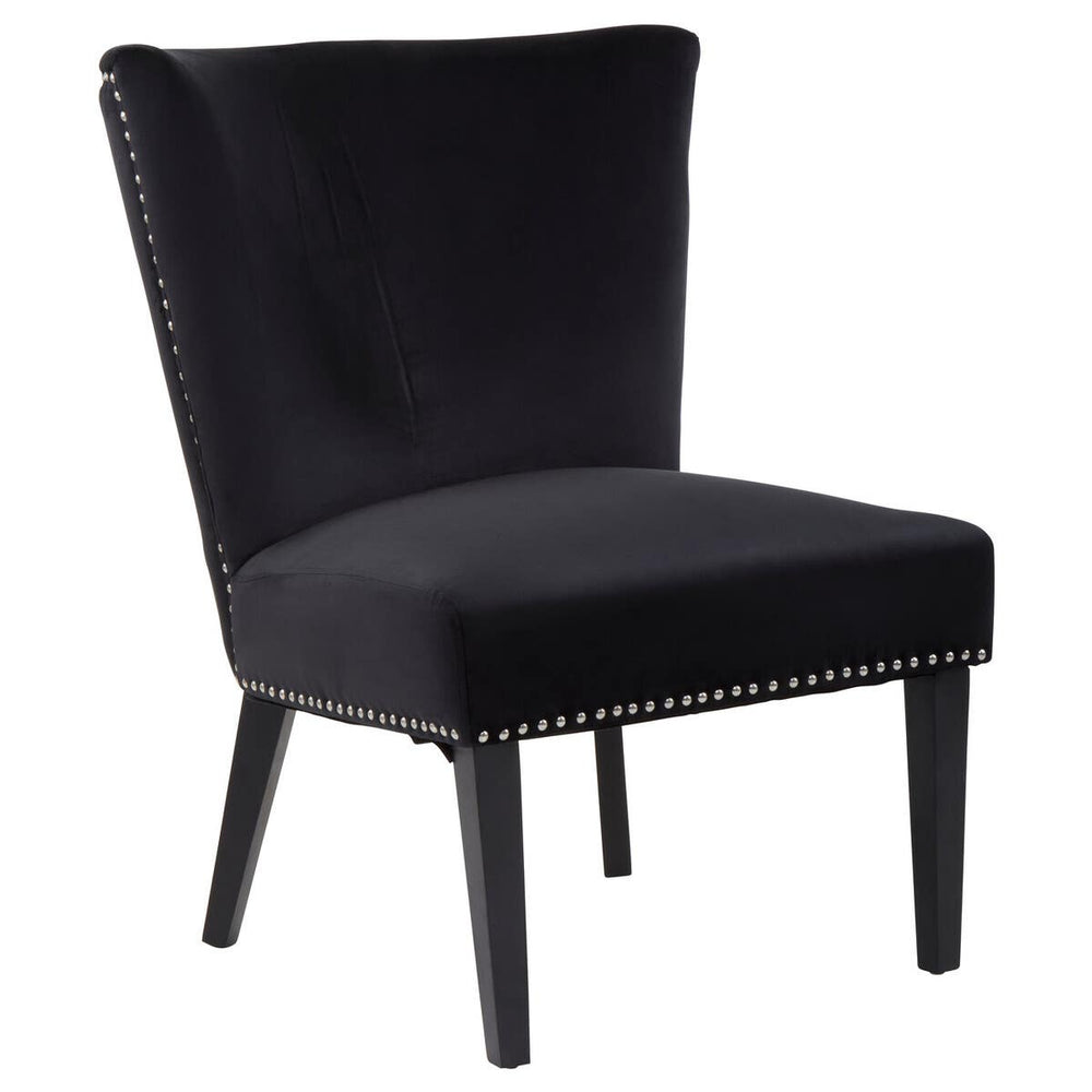 Luxe Black Velvet Dining Chair