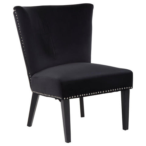 Luxe Black Velvet Dining Chair