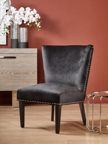 Luxe Black Velvet Dining Chair