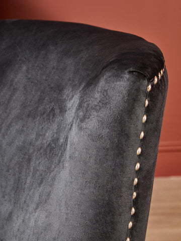 Luxe Black Velvet Dining Chair