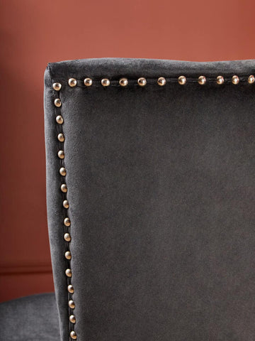 Luxe Black Velvet Dining Chair