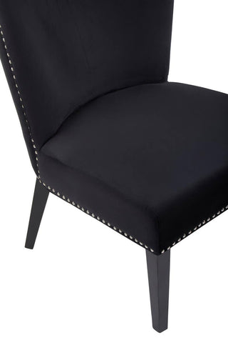 Luxe Black Velvet Dining Chair