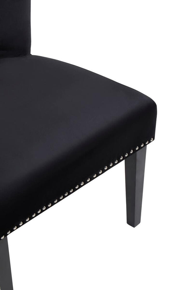 Luxe Black Velvet Dining Chair