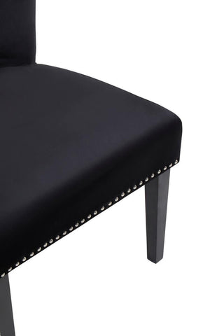Luxe Black Velvet Dining Chair