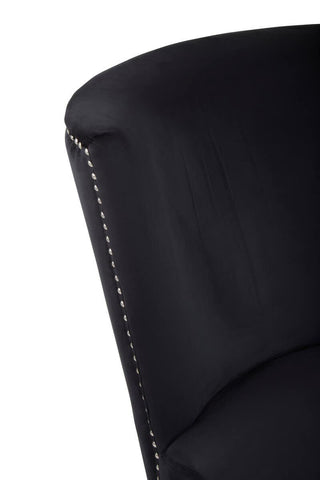 Luxe Black Velvet Dining Chair