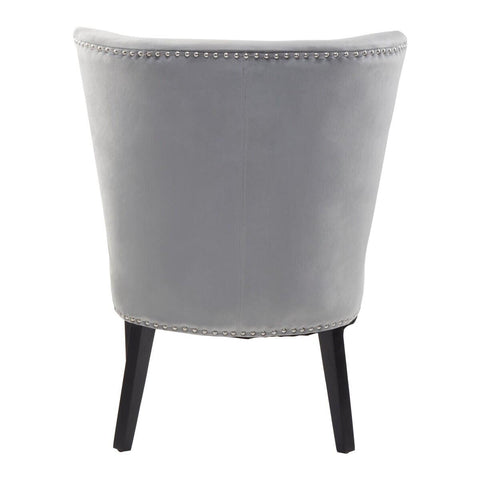Luxe Grey Wingback Dining Chair