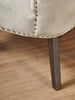 Luxe Grey Wingback Dining Chair