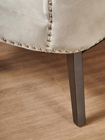 Luxe Grey Wingback Dining Chair