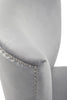 Luxe Grey Wingback Dining Chair