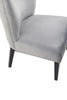 Luxe Grey Wingback Dining Chair