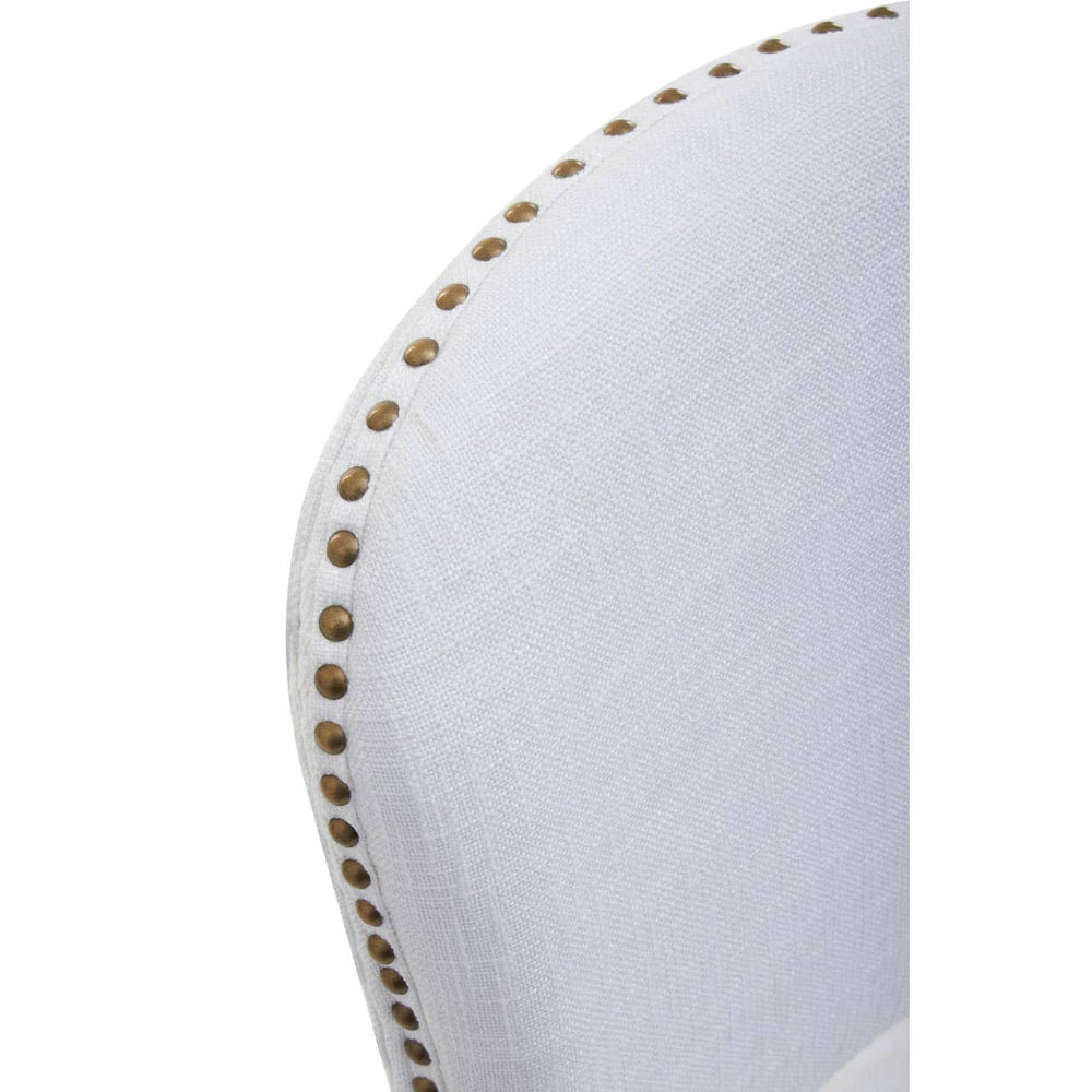 Vintage Ivory Linen Dining Chair