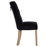 Luxe Black Velvet Dining Chair