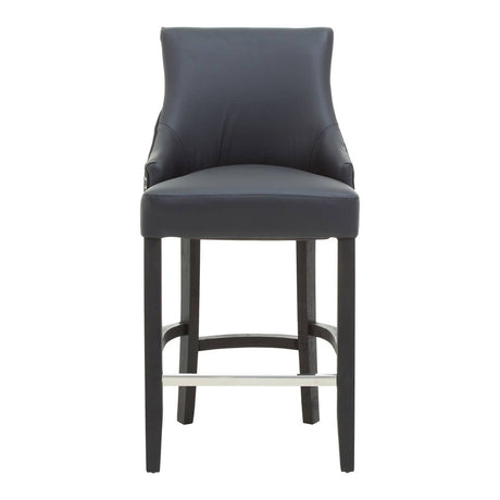 Studded Leather Bar Chair