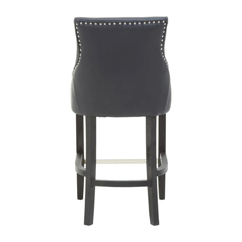 Studded Leather Bar Chair