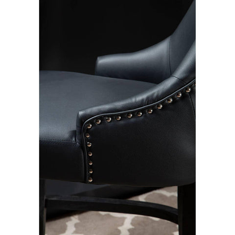 Studded Leather Bar Chair