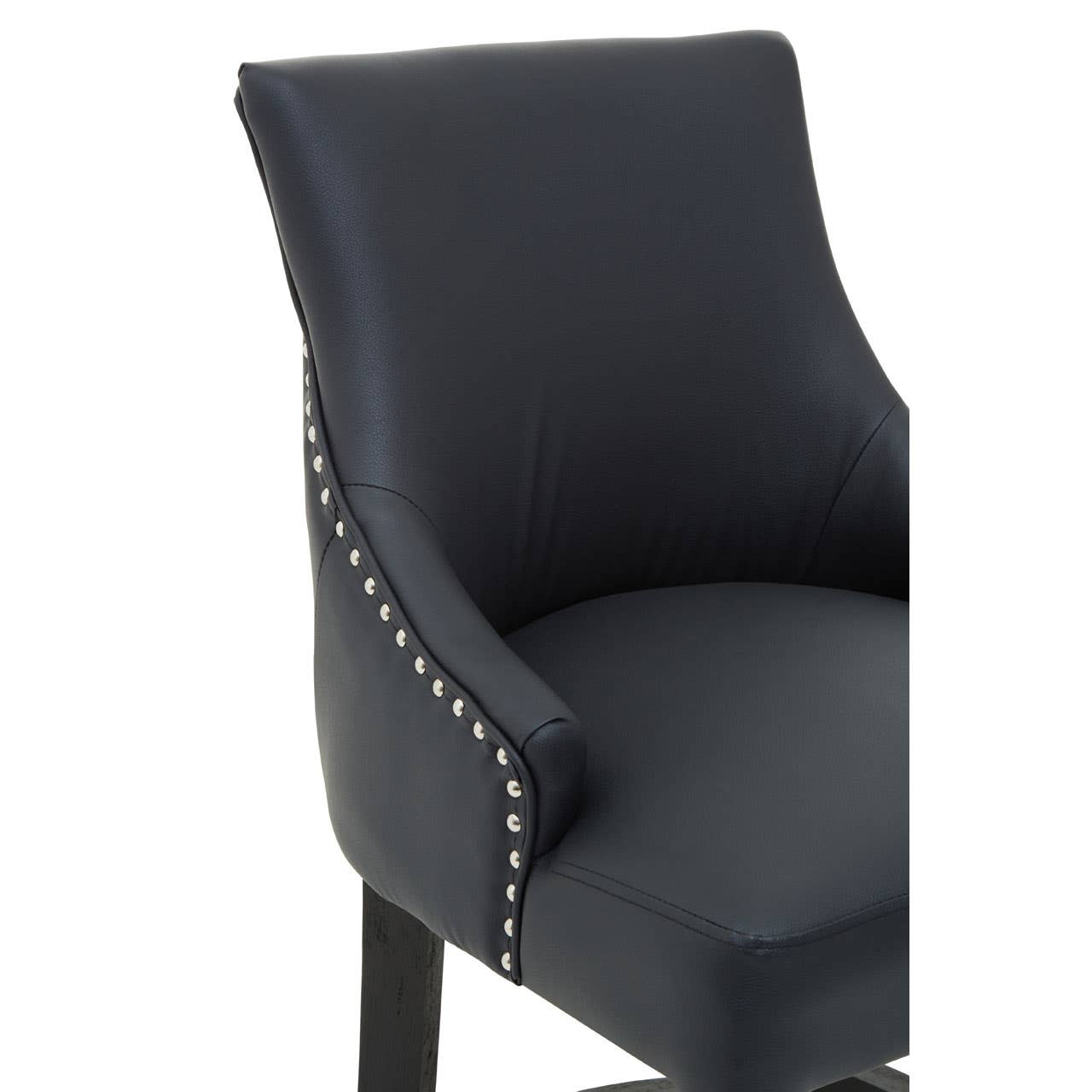 Studded Leather Bar Chair