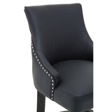 Studded Leather Bar Chair