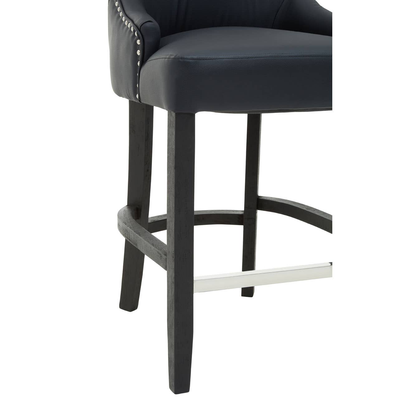 Studded Leather Bar Chair