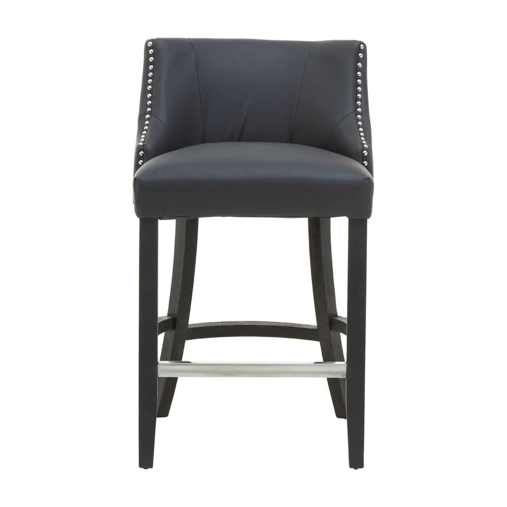 Elegant Stud Detail Bar Chair