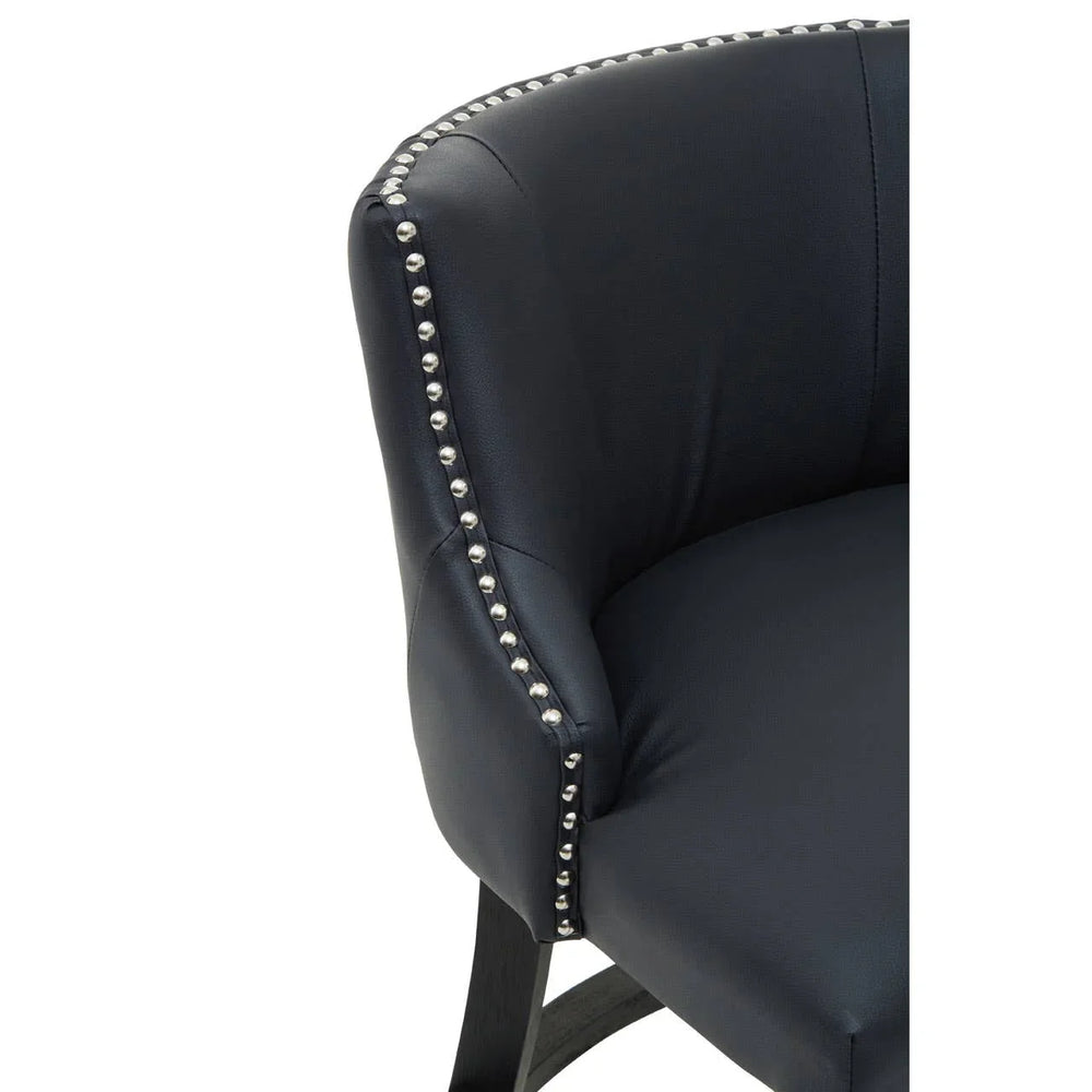 Elegant Stud Detail Bar Chair