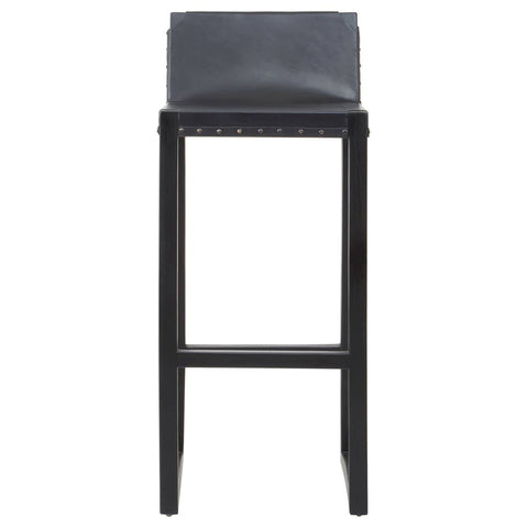 Boho Chic Leather Bar Stool