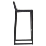 Boho Chic Leather Bar Stool