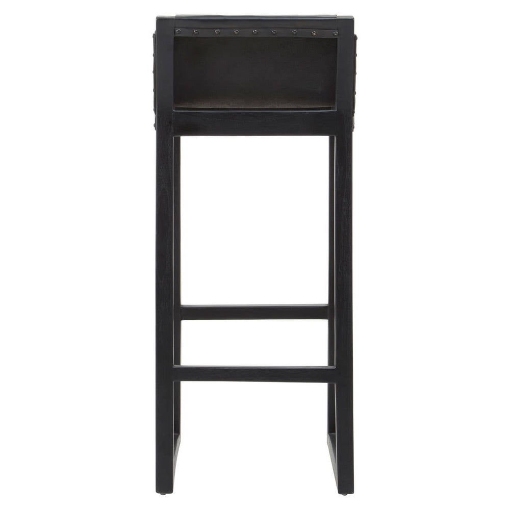 Boho Chic Leather Bar Stool