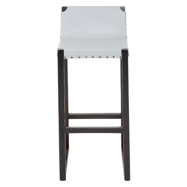 Boho Chic Leather Bar Stool