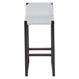 Boho Chic Leather Bar Stool
